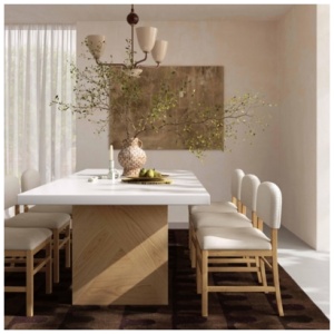 TOV Furniture Calla Dining Chair, Cream