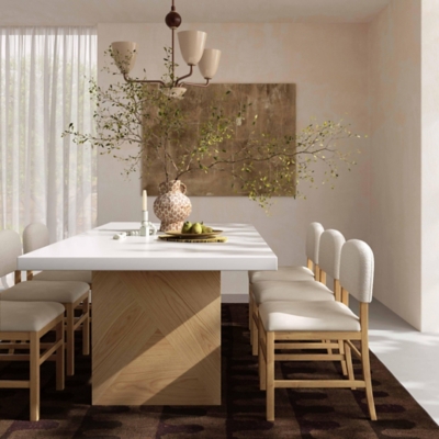 TOV Furniture Calla Dining Chair, Cream