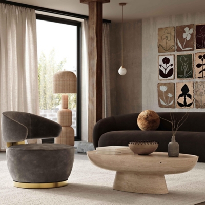 TOV Furniture Kendall Sofa, Brown