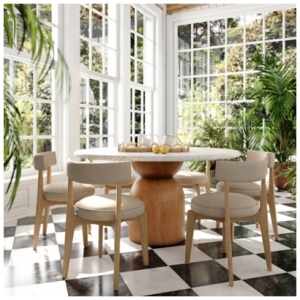 TOV Furniture Nikita Dining Chair, Taupe