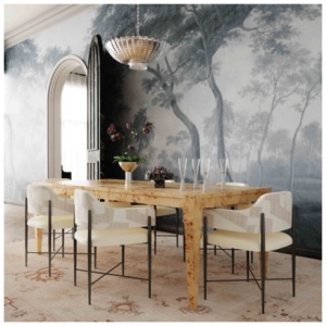 TOV Furniture Sezanne Solid Dining Chair, Cream