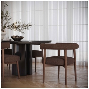 TOV Furniture Spara Dining Chair, Chocolate Brown