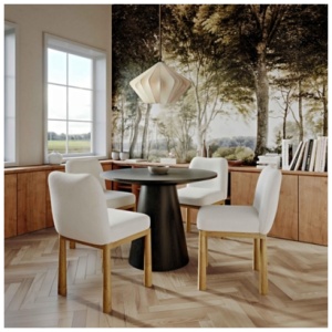 TOV Furniture Tiara Dining Chair, Cream