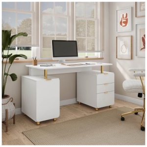 Techni Mobili 56" Home Office Desk, White