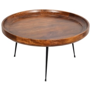 The Urban Port Round Coffee Table, Brown