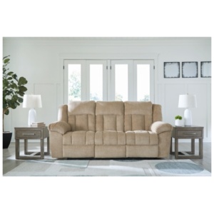 Tip-Off Dual Power Reclining Sofa, Wheat