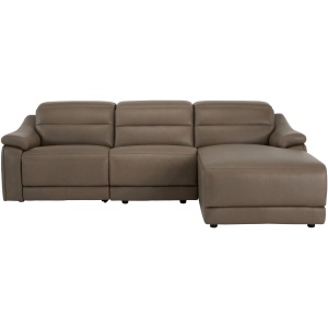 Tucker 3-pc. Triple Power Leather Sofa Chaise