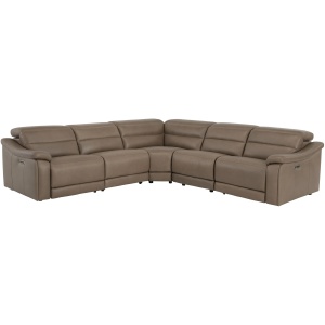 Tucker 5-pc. Triple Power Leather Sectional