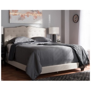 Vivienne Full Upholstered Bed, Beige