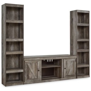 Wynnlow 3-Piece Entertainment Center with 60" TV Stand, Gray