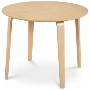37.5" Round Dining Table with Rubber Wood Legs for Small Space-Natural