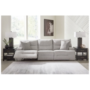 Acklen Place 3-Piece Next-Gen Nuvella™ Performance Fabric Dual Power Reclining Modular Sofa, Pewter