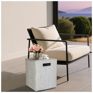Afterglow Outdoor Square Side Table, Gray
