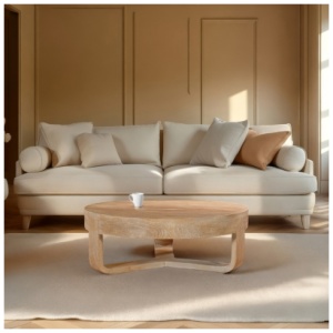 Benzara Milan Coffee Table, Natural Brown