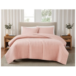 Brooklyn Loom 3-Piece King Quilt Set, Blush
