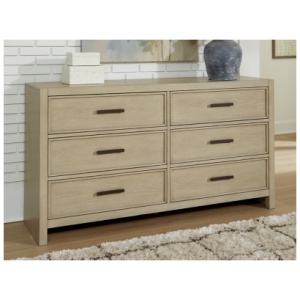 Calmoro 6 Drawer Dresser, Gray