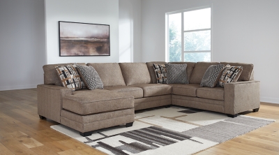 Cannonbrook Sectional with Chaise, Nutmeg