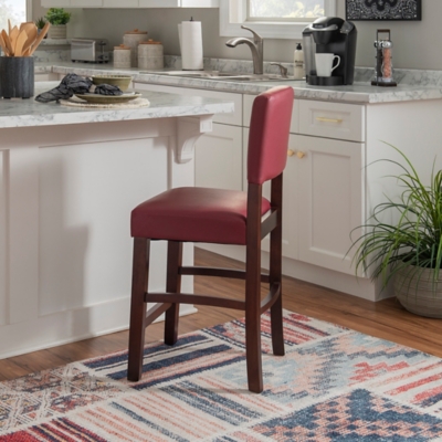 Carrie Monaco Counter Height Bar Stool, Red
