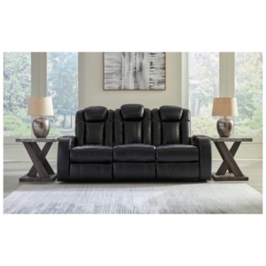 Caveman Den Dual Power Reclining Sofa, Midnight