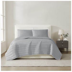Christian Siriano NY 3-Piece King Quilt Set, Gray