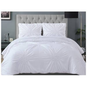 Christian Siriano NY Georgia 3 Piece King Comforter Set, White