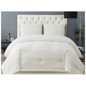 Christian Siriano NY Kristen 3 Piece King Comforter Set, Off White