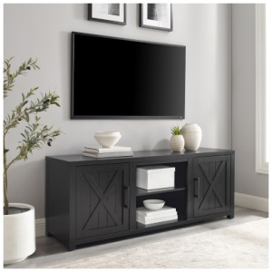Crosley Furniture Gordon Low Profile 58" TV Stand, Black