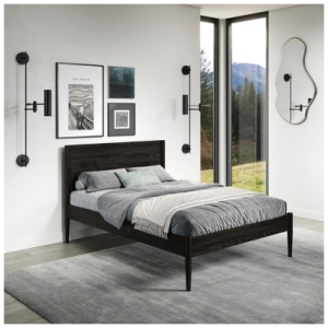 Donco Mid Center Full Platform Bed, Urban Walnut