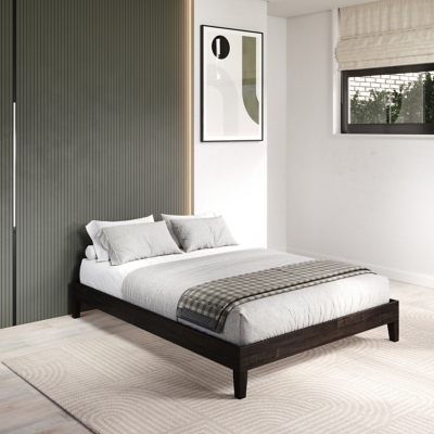 Donco Trading No Headboard Full Platform Bed, Urban Walnut