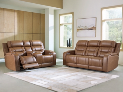 Dreamer Sofa and Loveseat, Caramel