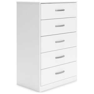 Flannia 5 Drawer Chest of Drawers, White