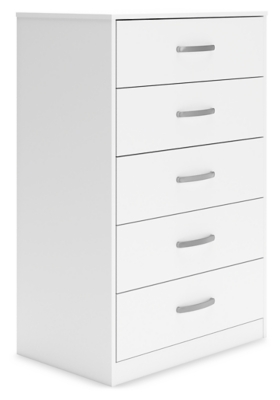 Flannia 5 Drawer Chest of Drawers, White