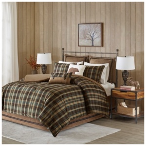 Hadley Plaid King Oversized Cozy Spun Comforter Set, Multi