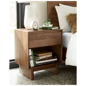 Isanti 22" 1 Drawer Charging Nightstand, Light Brown