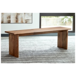 Isanti 58" Dining Bench, Light Brown