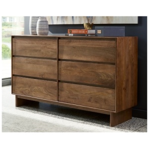 Isanti 6 Drawer Dresser, Light Brown