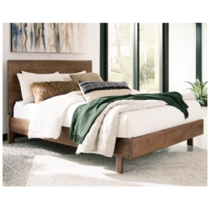 Isanti Queen Panel Bed, Light Brown