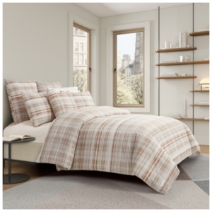 J. Queen Modern Pascal 3 Piece Full/Queen Duvet Cover Set, Cinnamon