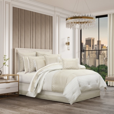 J. Queen New York Metropolitan Queen 4 Piece Comforter Set, Ivory