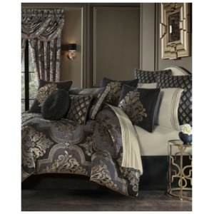 J. Queen New York Savoy 4 Piece King Comforter Set, Pewter