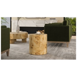 Jennifer Taylor Home Nebula Side Table, Warm Natural Brown