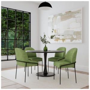 Kinfine USA Inc. HomePop Modern Dining Chair, Loden Green