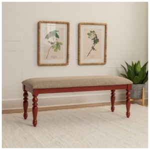 Linon 17" Dining Bench, Red