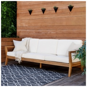 Linon Cary Outdoor Sofa, Natural
