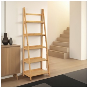 Linon Charlotte 72" Bookcase, Natural