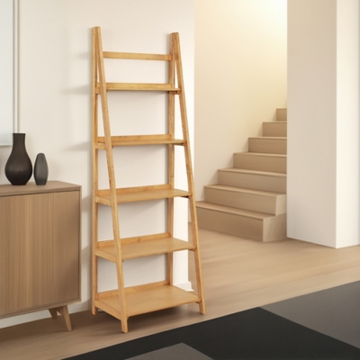 Linon Charlotte 72" Bookcase, Natural