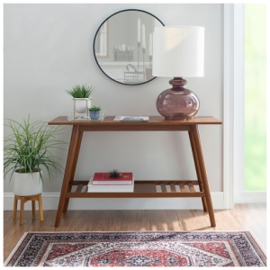Linon Charlotte Console Table, Walnut