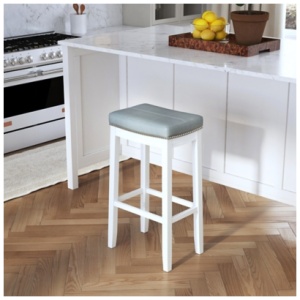 Linon Claridge Bar Height Bar Stool, Gray
