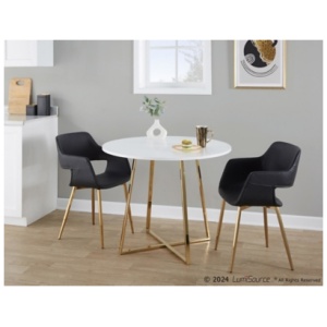 LumiSource Cosmo Dining Table, White