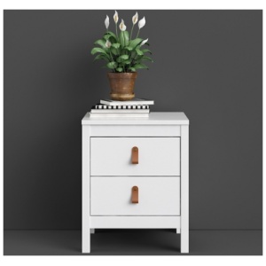 Madrid 2 Drawer Nightstand, White